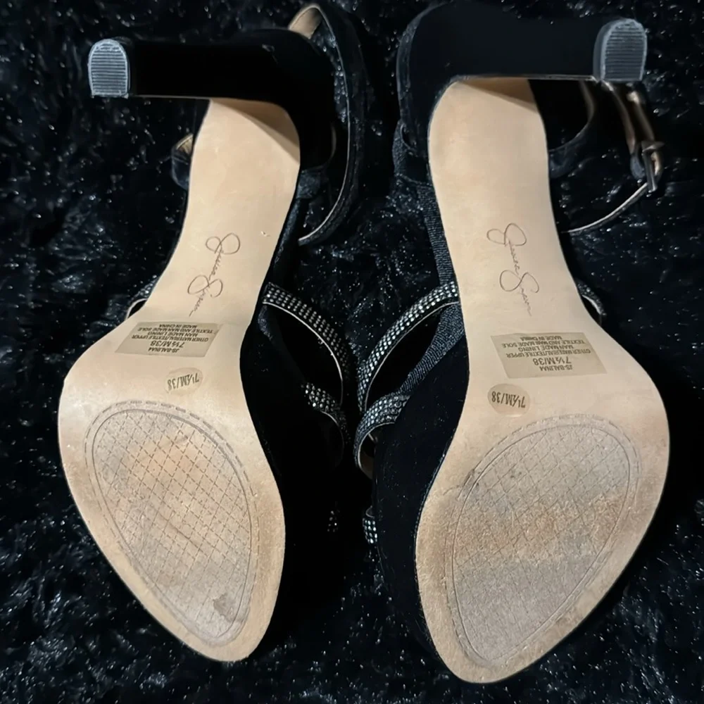 Jessica Simpson Womens Balina Stiletto Dress Black Velvet size 7.5